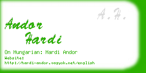 andor hardi business card